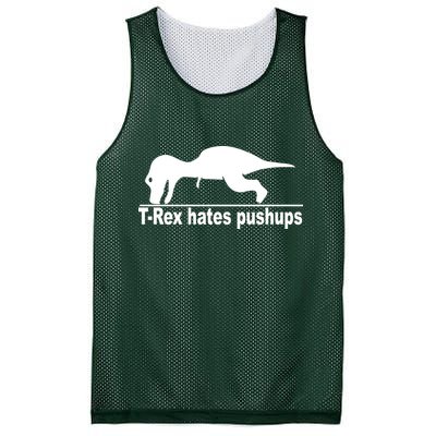 TRex Hates Pushups Funny Mesh Reversible Basketball Jersey Tank