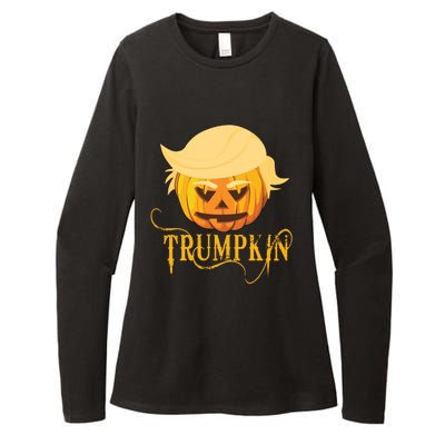 Trump Halloween Pumpkin Craving Trump Supporter Trumpkin Gift Womens CVC Long Sleeve Shirt