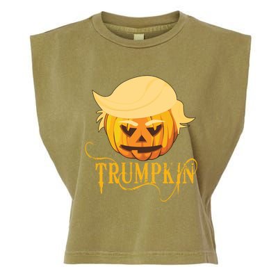 Trump Halloween Pumpkin Craving Trump Supporter Trumpkin Gift Garment-Dyed Women's Muscle Tee