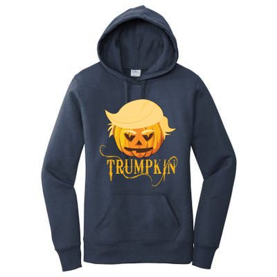 Trump Halloween Pumpkin Craving Trump Supporter Trumpkin Gift Women's Pullover Hoodie