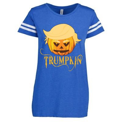 Trump Halloween Pumpkin Craving Trump Supporter Trumpkin Gift Enza Ladies Jersey Football T-Shirt