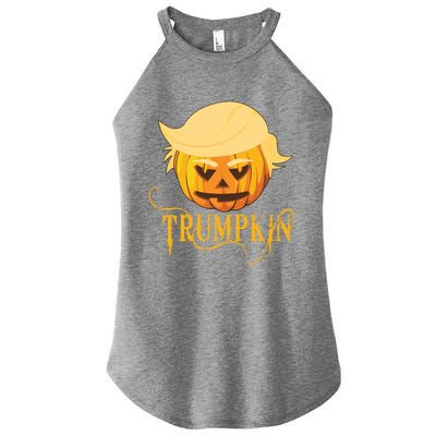 Trump Halloween Pumpkin Craving Trump Supporter Trumpkin Gift Women's Perfect Tri Rocker Tank