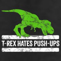 TRex Hates PushUps Dinosaur Funny Gym Push Ups Garment-Dyed Fleece Hoodie
