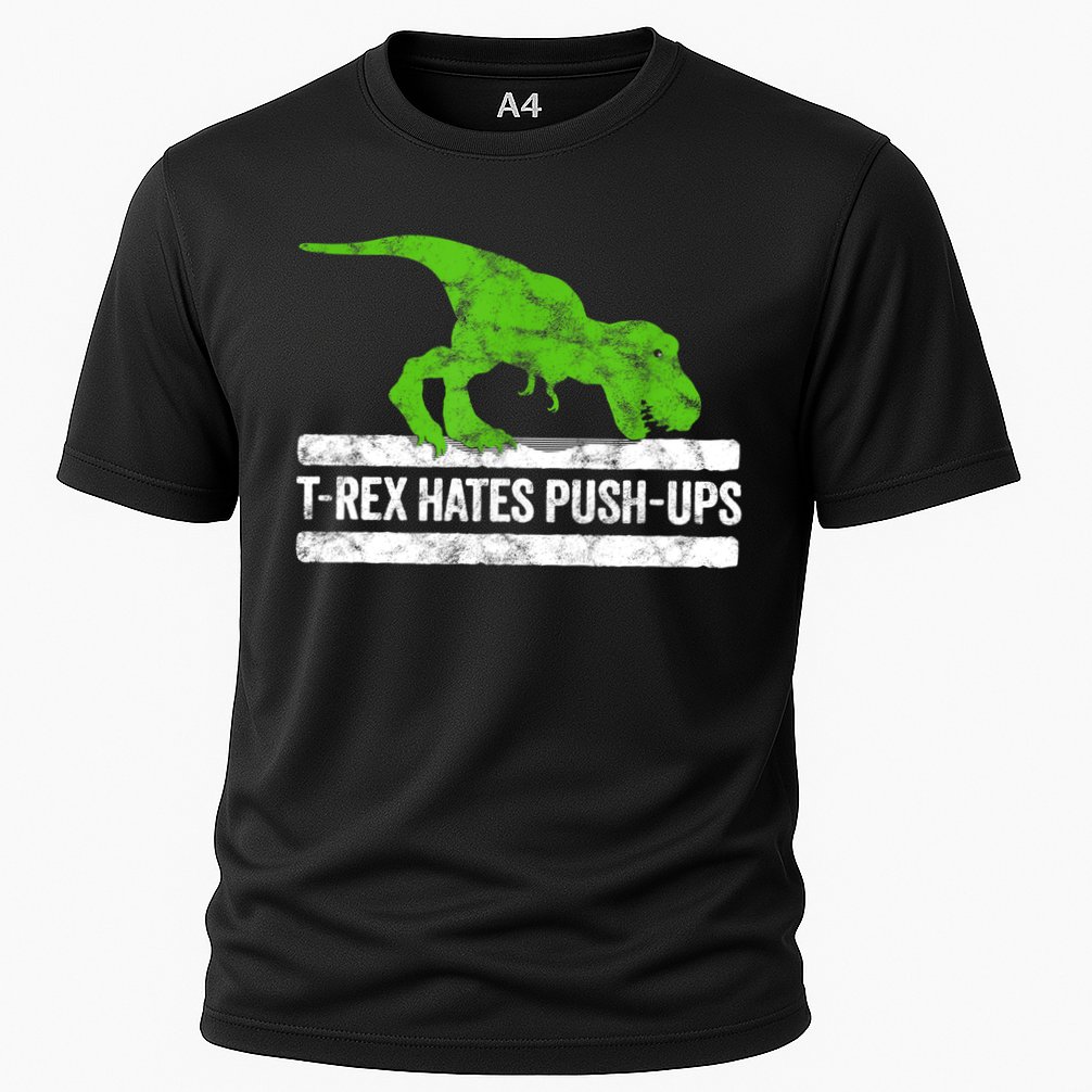 TRex Hates PushUps Dinosaur Funny Gym Push Ups Performance Shirt