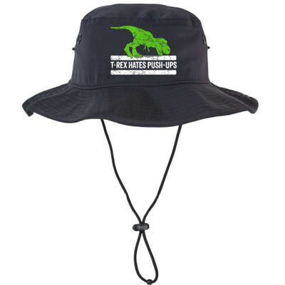 TRex Hates PushUps Dinosaur Funny Gym Push Ups Bucket Hat