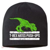 TRex Hates PushUps Dinosaur Funny Gym Push Ups Sustainable Beanie