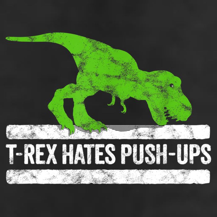 TRex Hates PushUps Dinosaur Funny Gym Push Ups Large Microfiber Waffle Golf Towel