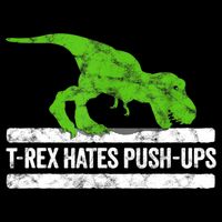 TRex Hates PushUps Dinosaur Funny Gym Push Ups Cooling Performance Long Sleeve Crew