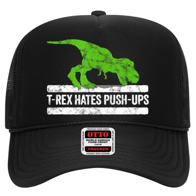 TRex Hates PushUps Dinosaur Funny Gym Push Ups Trucker Hat