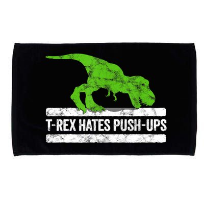 TRex Hates PushUps Dinosaur Funny Gym Push Ups Microfiber Hand Towel