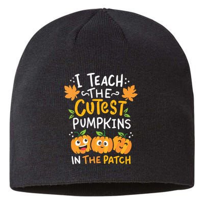 Teacher Halloween Prek Teacher Kindergarten Cutest Pumpkins Sustainable Beanie