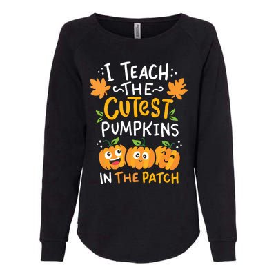 Teacher Halloween Prek Teacher Kindergarten Cutest Pumpkins Womens California Wash Sweatshirt