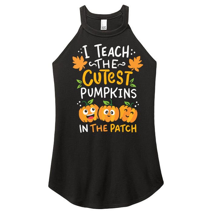 Teacher Halloween Prek Teacher Kindergarten Cutest Pumpkins Women’s Perfect Tri Rocker Tank