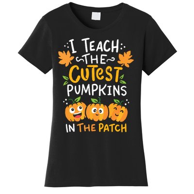 Teacher Halloween Prek Teacher Kindergarten Cutest Pumpkins Women's T-Shirt