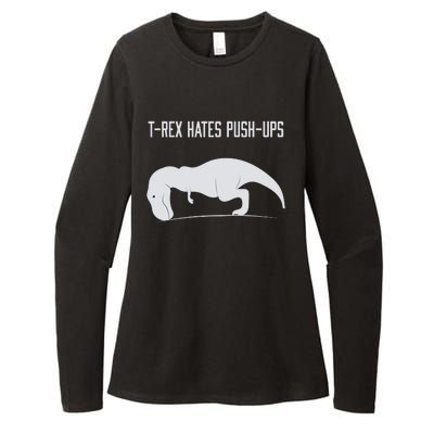 TREX HATES PUSHUPS Womens CVC Long Sleeve Shirt