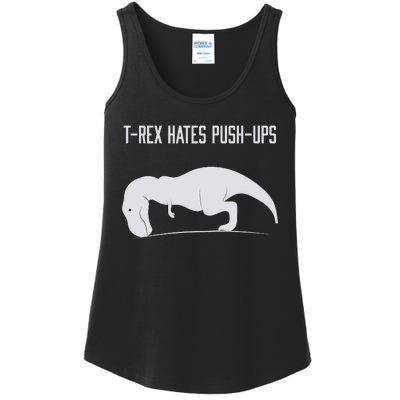 TREX HATES PUSHUPS Ladies Essential Tank