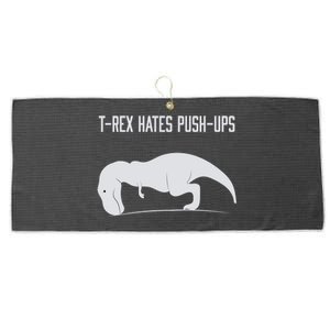 TREX HATES PUSHUPS Large Microfiber Waffle Golf Towel