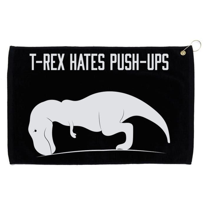 TREX HATES PUSHUPS Grommeted Golf Towel