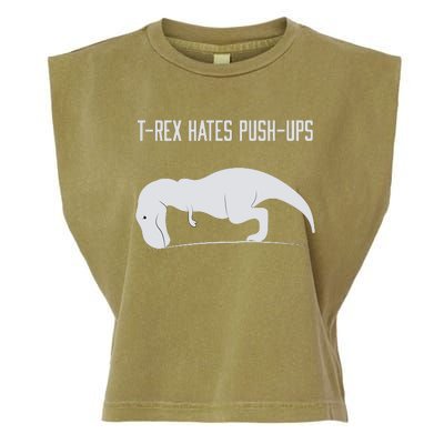 TREX HATES PUSHUPS Garment-Dyed Women's Muscle Tee