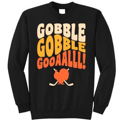 Thanksgiving Hockey Player Ice Hockey Gobble Goal Sweatshirt