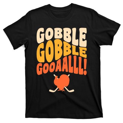 Thanksgiving Hockey Player Ice Hockey Gobble Goal T-Shirt