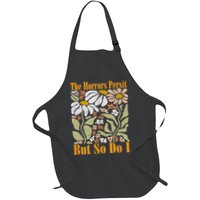 The Horrors Persist But So Do I Humor Flower Funny Full-Length Apron With Pockets