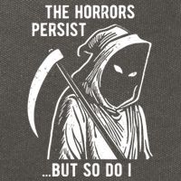 The Horrors Persist But So Do I Funny Cotton Canvas Backpack
