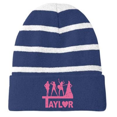 Taylor Heart Performance Lover Striped Beanie with Solid Band