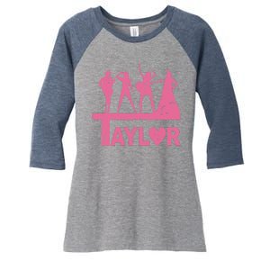 Taylor Heart Performance Lover Women's Tri-Blend 3/4-Sleeve Raglan Shirt