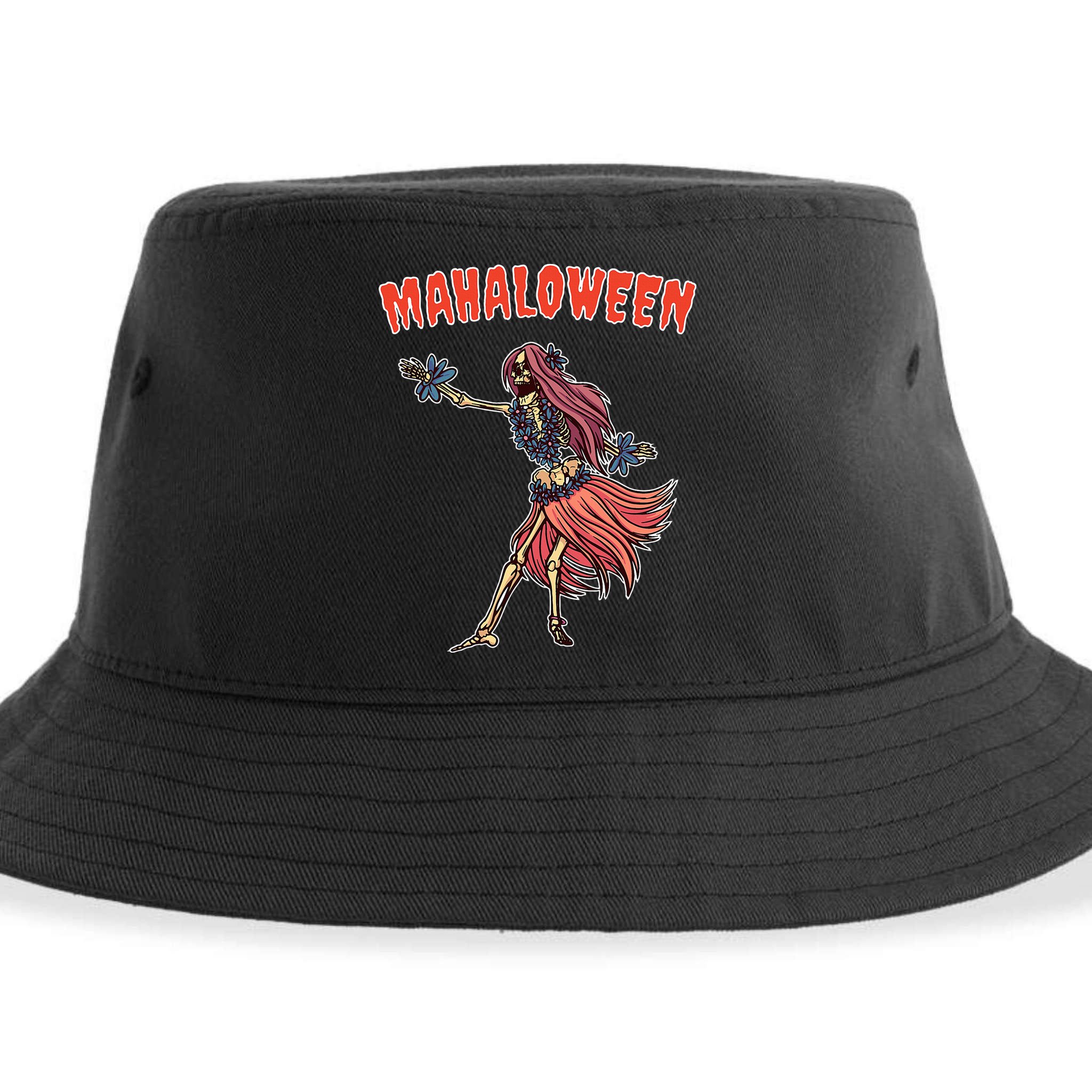 Tropical Halloween Party Mahaloween Hula Sustainable Bucket Hat