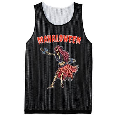 Tropical Halloween Party Mahaloween Hula Mesh Reversible Basketball Jersey Tank