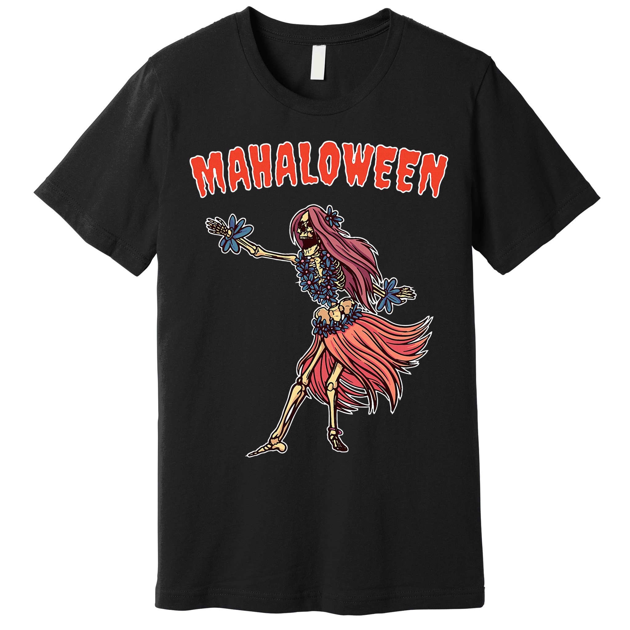 Tropical Halloween Party Mahaloween Hula Premium T-Shirt