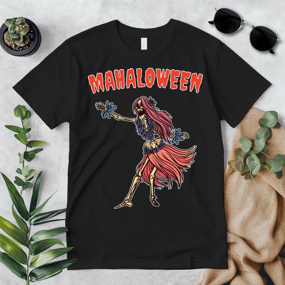 Tropical Halloween Party Mahaloween Hula Premium T-Shirt