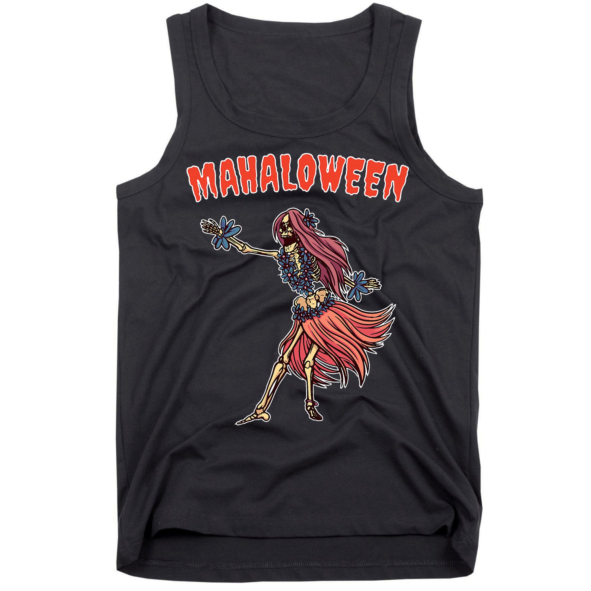 Tropical Halloween Party Mahaloween Hula Tank Top