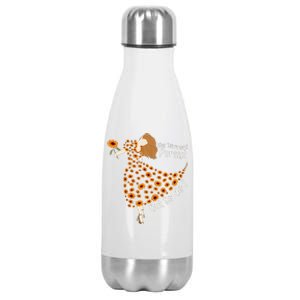 The Horrors Persist But So Do I Humor Saying Boho Floral Stainless Steel Insulated Water Bottle