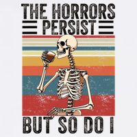 The Horrors Persist But So Do I Strength Resilience Garment-Dyed Fleece Hoodie