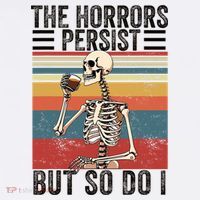 The Horrors Persist But So Do I Strength Resilience Crop Fleece Hoodie