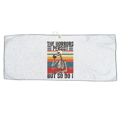 The Horrors Persist But So Do I Strength Resilience Large Microfiber Waffle Golf Towel