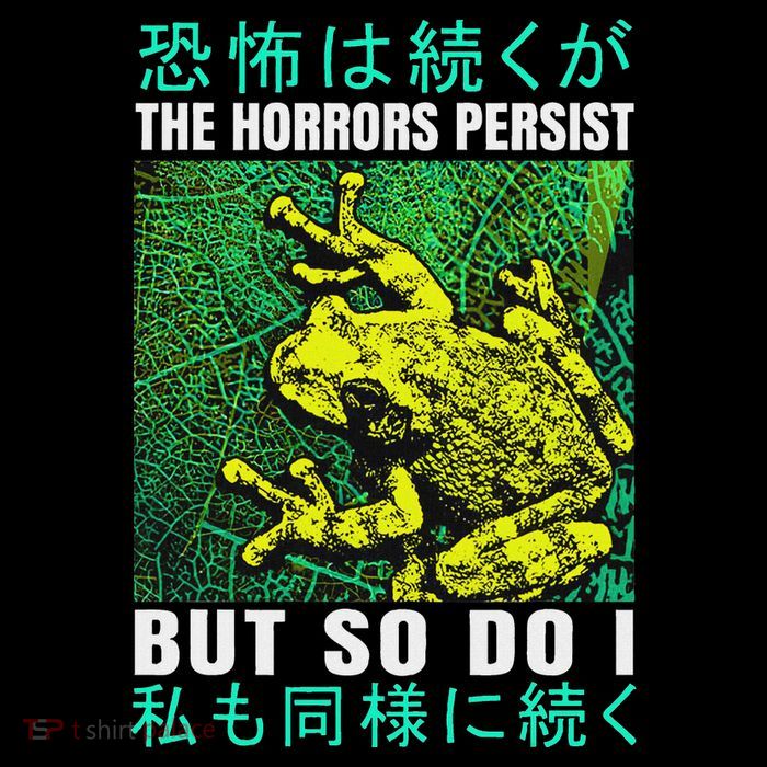 The Horrors Persist But So Do I Frog Japanese Button