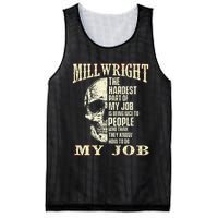 The Hardest Part Of My Job Is Being Nice Millwright Worker Mesh Reversible Basketball Jersey Tank