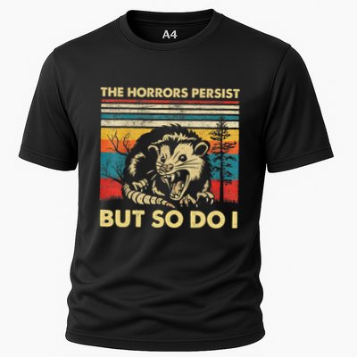 The Horrors Persist But So Do I Angry Opossum Possum Performance Shirt
