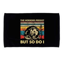 The Horrors Persist But So Do I Angry Opossum Possum Microfiber Hand Towel