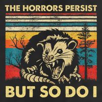 The Horrors Persist But So Do I Angry Opossum Possum Microfiber Hand Towel