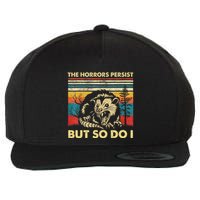 The Horrors Persist But So Do I Angry Opossum Possum Wool Snapback Cap