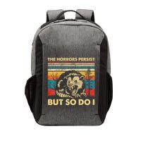The Horrors Persist But So Do I Angry Opossum Possum Vector Backpack