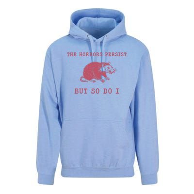 The Horrors Persist But So Do I Sarcastic Meme Unisex Surf Hoodie