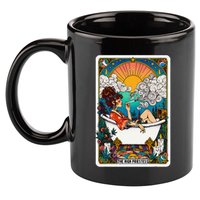 The High Priest.Ess Retro Cannabis Stoner Weed Tarot Card 11oz C Handle Ceramic Mug