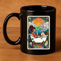 The High Priest.Ess Retro Cannabis Stoner Weed Tarot Card 11oz C Handle Ceramic Mug