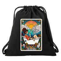 The High Priest.Ess Retro Cannabis Stoner Weed Tarot Card Drawstring Bag