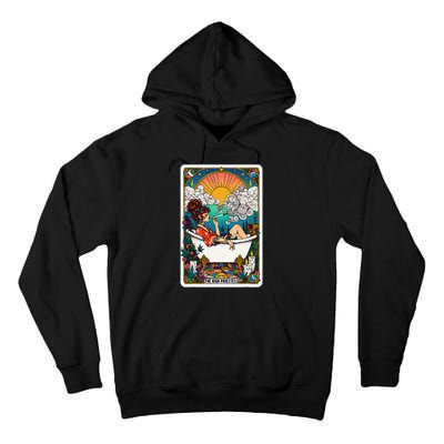 The High Priest.Ess Retro Cannabis Stoner Weed Tarot Card Tall Hoodie